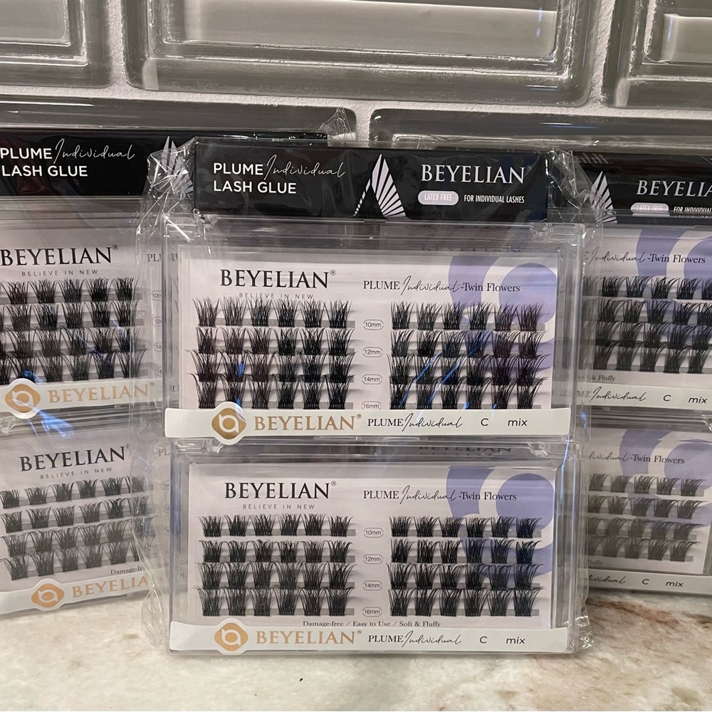 Beyelian - Plume Individual Lash Clusters 10,12,14,&16mm  (6 packs)